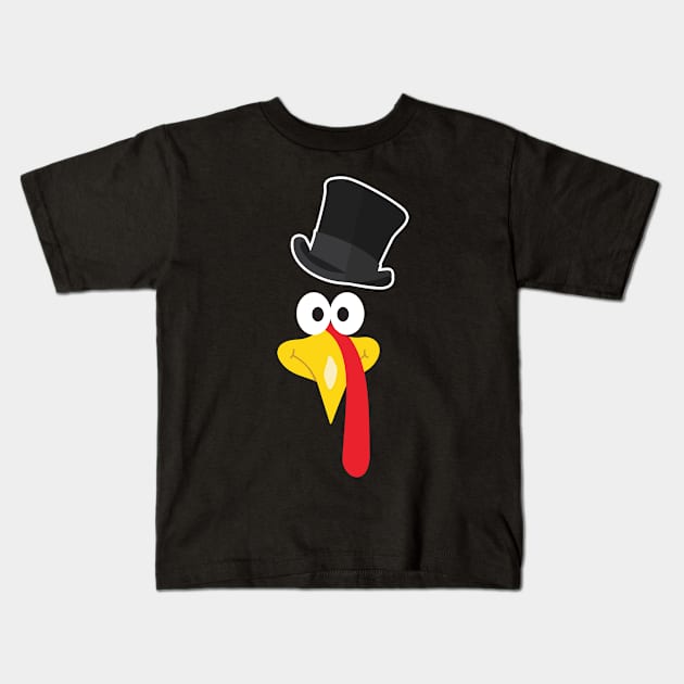 Gobble Funny Turkey Thanksgiving I Cool Feast Day Kids T-Shirt by 2blackcherries